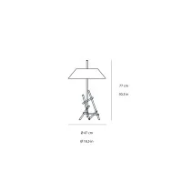 Fontana Arte Ashanghai lampada da tavolo