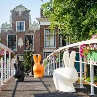 Qeeboo Rabbit Chair sedia decorativa