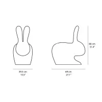 Qeeboo Rabbit Chair sedia decorativa
