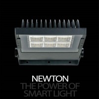 Cariboni NEWTON Grigio Alluminio LED Proiettore Esterno 140W