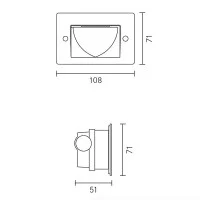 Cariboni FIN XS LED 4W 300lm 4000K Marker Wall Recessed