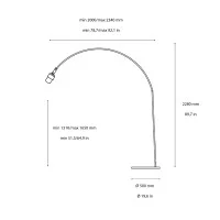 Ideal Lux Dorsale arc floor lamp