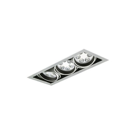 Philips 3x6LED Faretto Incasso triplo 18W 25° 3000K grigio