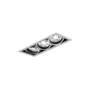 Philips 3x6LED Faretto Incasso triplo 18W 25° 3000K grigio