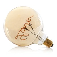 LED Curved Vintage Lamp Globe D.125 LOVE E27 5W 2000K 250lm