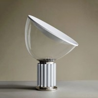 Flos Taccia LED 28W glass table lamp silver