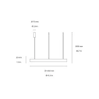 Ideal Lux Gemini SP D105 led suspension lamp