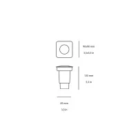Ideal Lux Gravity Square recessed led spotlight