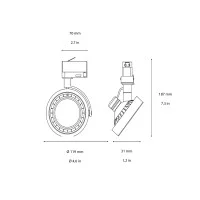 Ideal Lux Konig Track faretto led per binario Ideal Lux Konig Track faretto led per binario