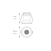 Ideal Lux Virus recessed ceiling led spotlight