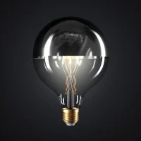 Lampadina LED Globo D.125 CUPOLA ARGENTO E27 7W 2700K 806lm