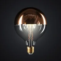 LED Lamp Globe D.125 Copper half sphere E27 7W 2700K 806lm