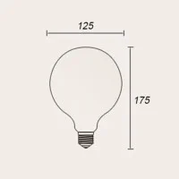 LED Lamp Globe D.125 Copper half sphere E27 7W 2700K 806lm