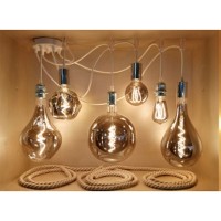 LED Curved Vintage Lamp Globe XL A165 BUMPED E27 5W 2000K 150lm