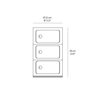 Kartell Componibili Bio contenitore 3 elementi