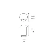 Ideal Lux Rocket walk-over recessed led spotlight