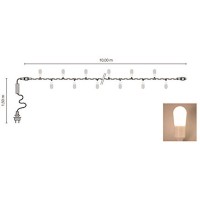 Catena Luminosa Cordoniera 40 Bulbi LED 10m 240V Luce Calda