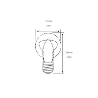 Daylight Smoky Ellipse 170 bulb E27 10W