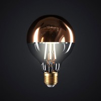 LED Lamp Globe D.95 Copper half sphere E27 7W 2700K 806lm Clear