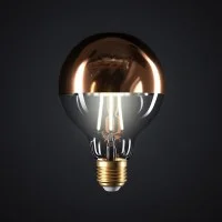 LED Lamp Globe D.95 Copper half sphere E27 7W 2700K 806lm Clear