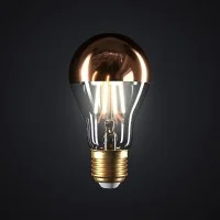 LED Lamp Globe A60 Copper half sphere E27 7W 2700K 806lm Clear