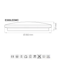 Lampo Plafoniera Parete Soffitto 24W tricolor 35cm In Policarbonato
