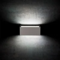 Sovil Box LED Wall Lamp Bi-Emission In Aluminum For Outdoor IP65