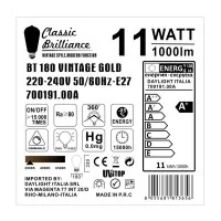 LED Lamp Vintage XXL BT180 Amber E27 11W 2000K 1000lm Dimmer