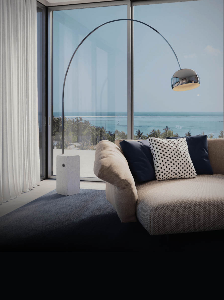 Arco Flos lamp: timeless design for your living room.