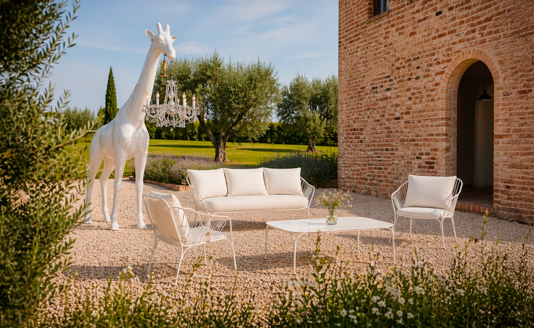 Outdoor lighting and furniture