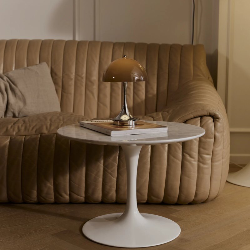 Louis Poulsen Panthella 160 Metal Portable, lampada da tavolo a batteria
