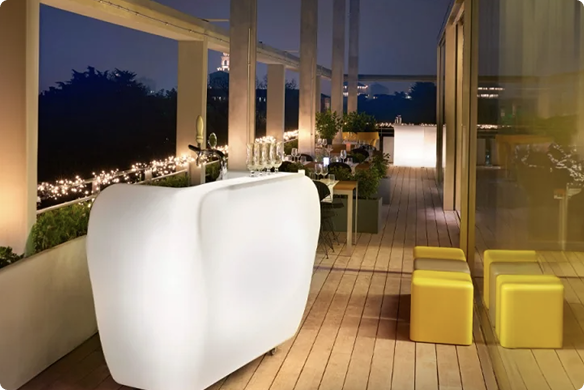 Outdoor bars and bar cabinets